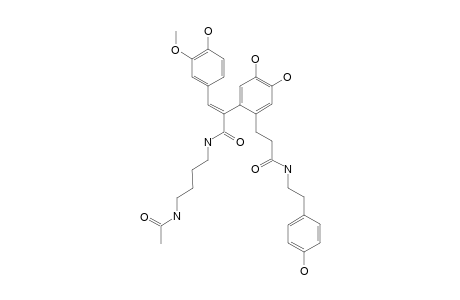 (E)-2-(4,5-DIHYDROXY-2-{2-[(4-HYDROXYPHENETHYL)-AMINO]-3-OXOPROPYL}-PHENYL)-3-(4-HYDROXY-3-METHOXYPHENYL)-N-(4-ACETAMIDOBUTYL)-ACRYLAMIDE