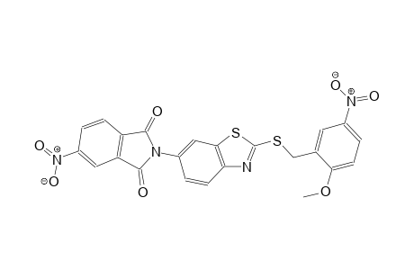 1H-isoindole-1,3(2H)-dione, 2-[2-[[(2-methoxy-5-nitrophenyl)methyl]thio]-6-benzothiazolyl]-5-nitro-