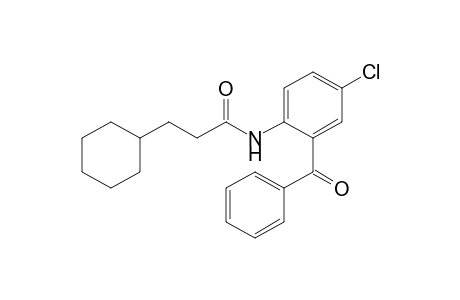 N-(2-benzoyl-4-chloro-phenyl)-3-cyclohexyl-propanamide