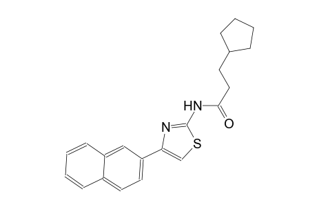 3-cyclopentyl-N-[4-(2-naphthyl)-1,3-thiazol-2-yl]propanamide