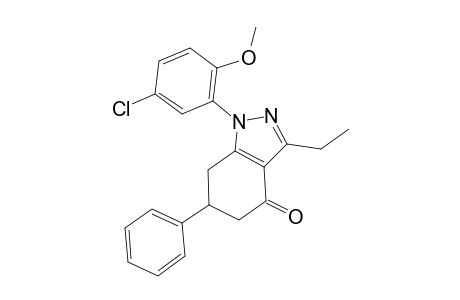 1-(5-Chloranyl-2-methoxy-phenyl)-3-ethyl-6-phenyl-6,7-dihydro-5H-indazol-4-one