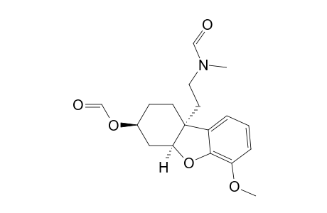 Formamide, N-[2-[7-(formyloxy)-6,7,8,9-tetrahydro-4-methoxy-9a(5aH)-dibenzofuranyl]ethyl]-N-methyl-, (5a.alpha.,7.beta.,9a.alpha.)-(.+-.)-