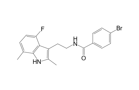 4-Bromo-N-[2-(4-fluoro-2,7-dimethyl-1H-indol-3-yl)ethyl]benzamide