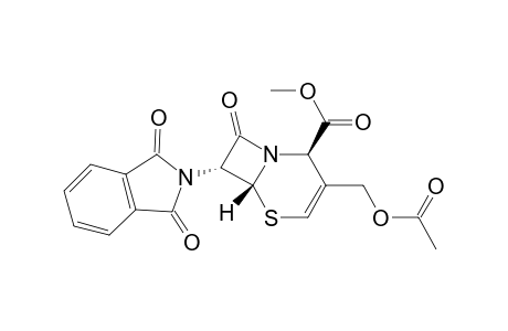 5-Thia-1-azabicyclo[4.2.0]oct-3-ene-2-carboxylic acid, 3-[(acetyloxy)methyl]-7-(1,3-dihydro-1,3-dioxo-2H-isoindol-2-yl)-8-oxo-, methyl ester, [2R-(2.alpha.,6.alpha.,7.beta.)]-