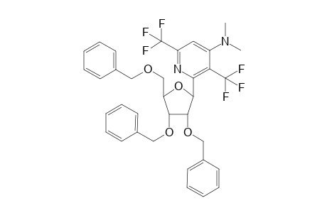 2-[2',3',5'-tris-( O-Benzyl)-.beta.-D-ribofuranosyl]-4-(dimethylamino)-3,6-bis(trifluoromethyl)pyridine