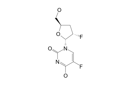 ALPHA-(D)-2',3'-DIDEOXY-2'-FLUORO-5-FLUOROURIDINE