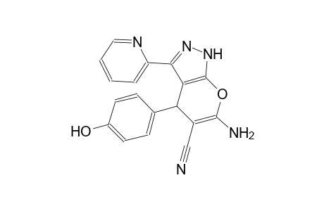 6-Amino-4-(4-hydroxy-phenyl)-3-pyridin-2-yl-1,4-dihydro-pyrano[2,3-c]pyrazole-5-carbonitrile
