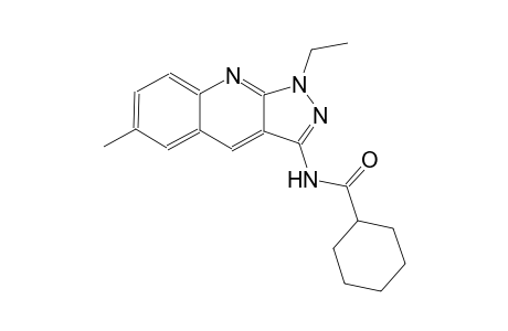 N-(1-ethyl-6-methyl-1H-pyrazolo[3,4-b]quinolin-3-yl)cyclohexanecarboxamide