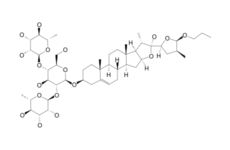 INDIOSIDE_J;3-O-{ALPHA-L-RHAMNOPYRANOSIDE-(1->2)-O-[ALPHA-L-RHAMNOPYRANOSIDE-(1->4)]-BETA-D-GLUCOPYRANOSYL