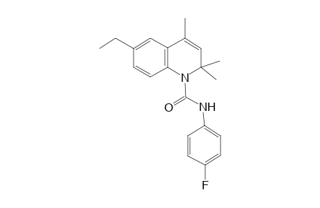 2H-Quinoline-1-carboxylic acid, 6-ethyl-2,2,4-trimethyl-, (4-fluorophenyl)amide