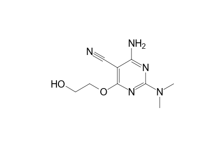 4-Amino-2-(dimethylamino)-6-(2-hydroxyethoxy)-5-pyrimidinecarbonitrile