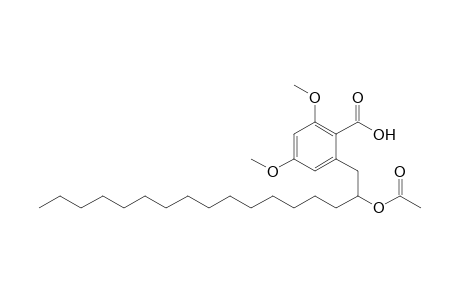 2-(2-acetoxyheptadecyl)-4,6-dimethoxy-benzoic acid