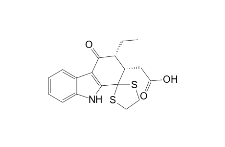 (3'.alpha.-Ethyl-4'-oxo-2',3',4',9'-tetrahydro-spiro[1H-carbazole-1,2'-(1,3)dithiolane]-2'-yl)-2-acetic Acid