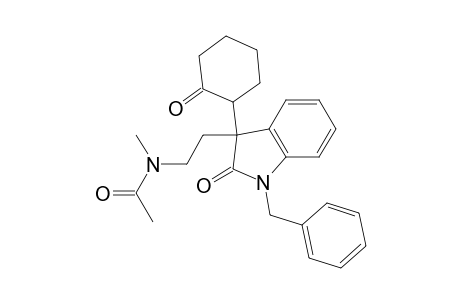 N-(2-(1'-benzyl-3'-(2''-ketocyclohexyl)oxindol-3'-yl)ethyl)-N-methylacetamide(diastereoisomer b)