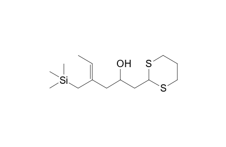 (Z)-1-([1,3]Dithian-2-yl)-4-(trimethylsilylmethyl)hex-4-en-2-ol