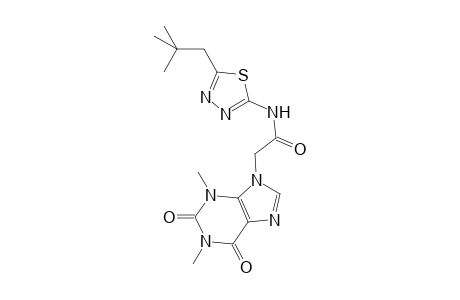 2-(1,3-Dimethyl-2,6-dioxo-1,2,3,6-tetrahydro-9H-purin-9-yl)-N-(5-neopentyl-1,3,4-thiadiazol-2-yl)acetamide