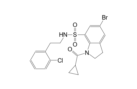 1H-indole-7-sulfonamide, 5-bromo-N-[2-(2-chlorophenyl)ethyl]-1-(cyclopropylcarbonyl)-2,3-dihydro-