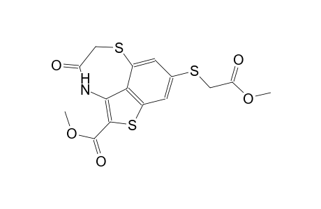 Methyl 8-[(2-methoxy-2-oxoethyl)sulfanyl]-4-oxo-4,5-dihydro-3H-thieno[4,3,2-ef][1,4]benzothiazepine-2-carboxylate