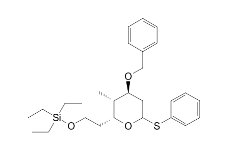 2-[(2R,3R,4S)-4-benzoxy-3-methyl-6-(phenylthio)tetrahydropyran-2-yl]ethoxy-triethyl-silane
