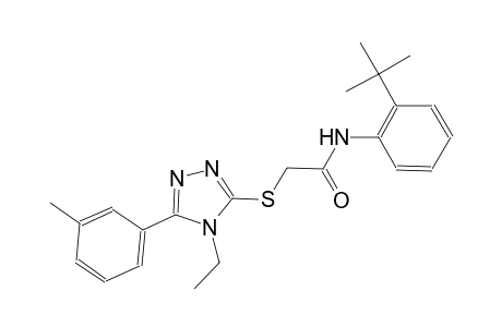 N-(2-tert-butylphenyl)-2-{[4-ethyl-5-(3-methylphenyl)-4H-1,2,4-triazol-3-yl]sulfanyl}acetamide