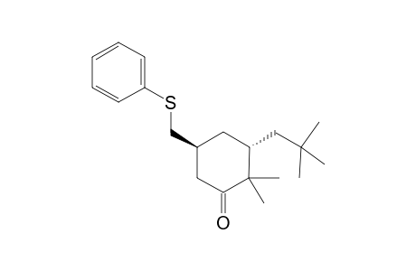 (trans)-3-(2',2'-Dimethylpropyl)-2,2-dimethyl-5-[(phenylthio)methyl]-cyclohexanone