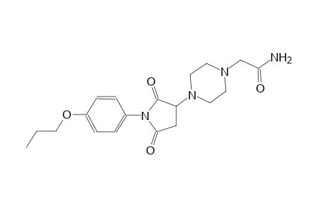 2-{4-[2,5-dioxo-1-(4-propoxyphenyl)-3-pyrrolidinyl]-1-piperazinyl}acetamide