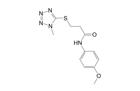 Propanamide, N-(4-methoxyphenyl)-3-[(1-methyl-1H-1,2,3,4-tetrazol-5-yl)thio]-