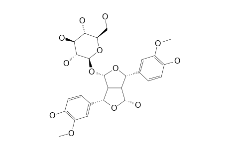 LACTUSIDE;9'-ALPHA-HYDROXY-9-ALPHA-O-BETA-D-GLUCOPYRANOSYLPINORESINOL