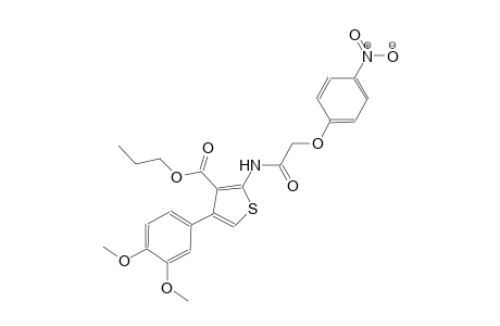 propyl 4-(3,4-dimethoxyphenyl)-2-{[(4-nitrophenoxy)acetyl]amino}-3-thiophenecarboxylate
