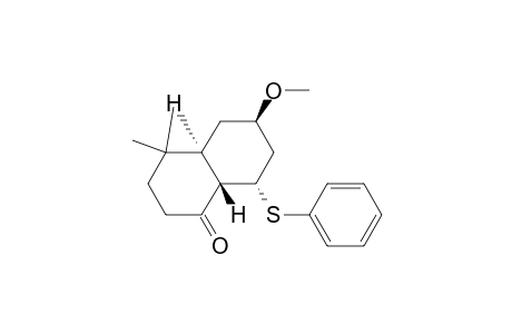 1(2H)-Naphthalenone, octahydro-6-methoxy-4,4-dimethyl-8-(phenylthio)-, (4a.alpha.,6.beta.,8.alpha.,8a.beta.)-(.+-.)-