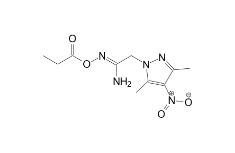 (1Z)-2-(3,5-dimethyl-4-nitro-1H-pyrazol-1-yl)-N'-(propionyloxy)ethanimidamide