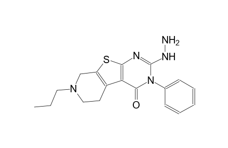 2-hydrazino-3-phenyl-7-propyl-5,6,7,8-tetrahydropyrido[4',3':4,5]thieno[2,3-d]pyrimidin-4(3H)-one