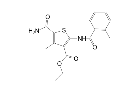 ethyl 5-(aminocarbonyl)-4-methyl-2-[(2-methylbenzoyl)amino]-3-thiophenecarboxylate