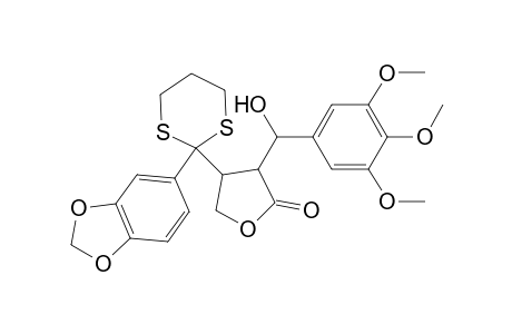 4-[2-(1,3-benzodioxol-5-yl)-1,3-dithian-2-yl]-3-[hydroxy-(3,4,5-trimethoxyphenyl)methyl]-2-oxolanone