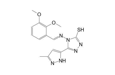 4-{[(E)-(2,3-dimethoxyphenyl)methylidene]amino}-5-(3-methyl-1H-pyrazol-5-yl)-4H-1,2,4-triazole-3-thiol