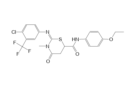 2-{[4-chloro-3-(trifluoromethyl)phenyl]imino}-N-(4-ethoxyphenyl)-3-methyl-4-oxo-1,3-thiazinane-6-carboxamide