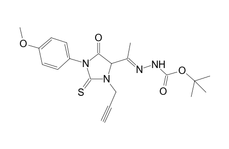 Tert-Butyl 2-{1-[1-(4-methoxyphenyl)-5-oxo-3-(2-propynyl)-2-thioxo-4-imidazolidinyl]ethylidene}-1-hydrazinecarboxylate