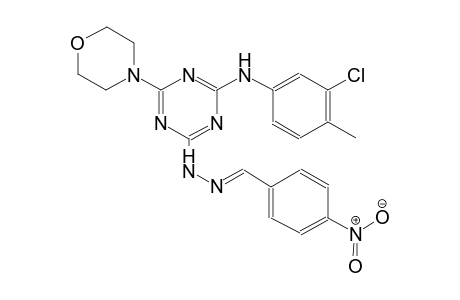 benzaldehyde, 4-nitro-, [4-[(3-chloro-4-methylphenyl)amino]-6-(4-morpholinyl)-1,3,5-triazin-2-yl]hydrazone