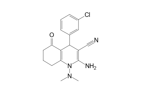 2-Amino-4-(3-chlorophenyl)-1-(dimethylamino)-5-keto-4,6,7,8-tetrahydroquinoline-3-carbonitrile