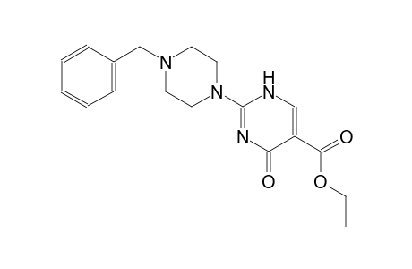 5-pyrimidinecarboxylic acid, 1,4-dihydro-4-oxo-2-[4-(phenylmethyl)-1-piperazinyl]-, ethyl ester