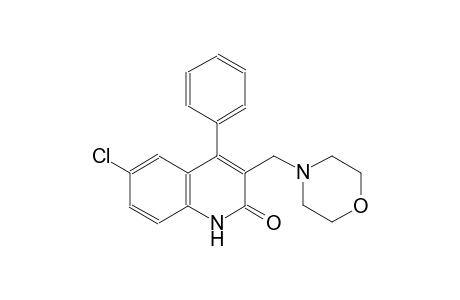 6-chloro-3-(4-morpholinylmethyl)-4-phenyl-2(1H)-quinolinone