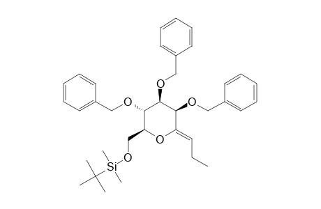 [1(1')Z]-2,3,4-TRI-O-BENZYL-6-O-(TERT.-BUTYLDIMETYHLSILYL)-1-DEOXY-1-PROPYLIDENE-D-MANNOPYRANOSIDE