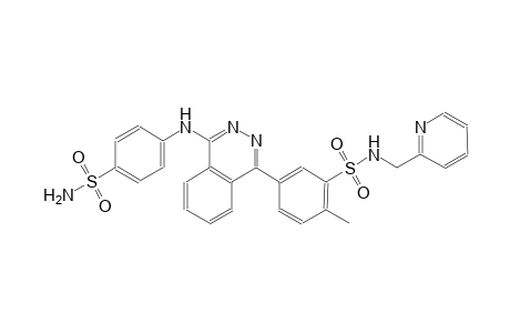 benzenesulfonamide, 5-[4-[[4-(aminosulfonyl)phenyl]amino]-1-phthalazinyl]-2-methyl-N-(2-pyridinylmethyl)-