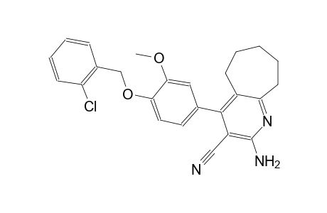2-amino-4-{4-[(2-chlorobenzyl)oxy]-3-methoxyphenyl}-6,7,8,9-tetrahydro-5H-cyclohepta[b]pyridine-3-carbonitrile