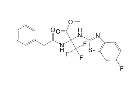 3,3,3-Trifluoro-2-(6-fluoro-benzothiazol-2-ylamino)-2-phenylacetylamino-propionic acid methyl ester