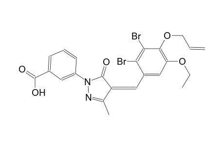 3-{(4Z)-4-[4-(allyloxy)-2,3-dibromo-5-ethoxybenzylidene]-3-methyl-5-oxo-4,5-dihydro-1H-pyrazol-1-yl}benzoic acid