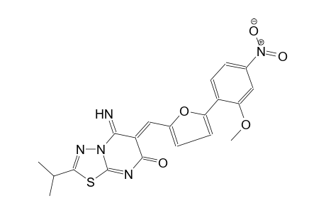 7H-[1,3,4]thiadiazolo[3,2-a]pyrimidin-7-one, 5,6-dihydro-5-imino-6-[[5-(2-methoxy-4-nitrophenyl)-2-furanyl]methylene]-2-(1-methylethyl)-, (6Z)-