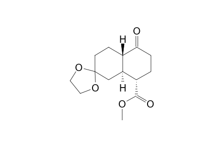 Methyl (4a.beta.,8a.alpha)-7-ethyenedioxydecahydro-4-oxonaphthalene-1.alpha.-carboxylate