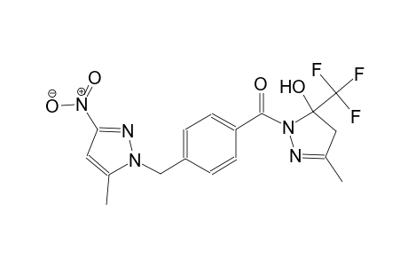 3-methyl-1-{4-[(5-methyl-3-nitro-1H-pyrazol-1-yl)methyl]benzoyl}-5-(trifluoromethyl)-4,5-dihydro-1H-pyrazol-5-ol