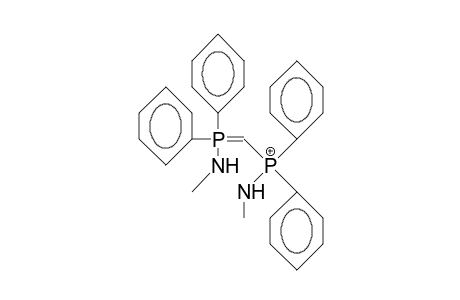 Methylamino-([methylamino-diphenyl-phosphoranylidene]-methyl)-diphenylphosphonium cation